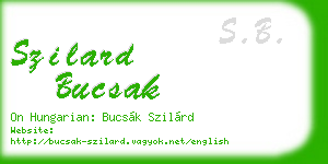 szilard bucsak business card